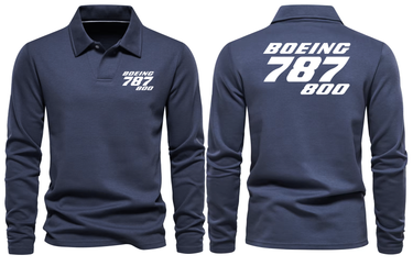 BOEING 787 800 LONG SLEEVE POLO